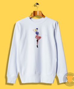 4th of July Girl Salute Sweatshirt