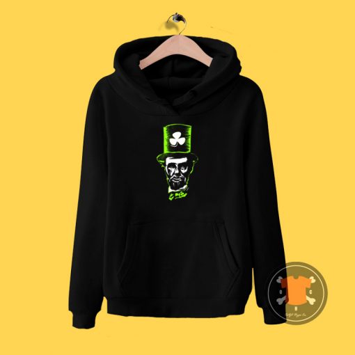 Abe Lincoln Irish Shamrock St. Patricks Day Themed Design Hoodie