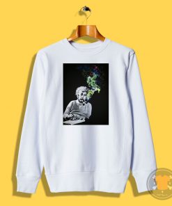 Albert Einstein Smoking Colors Sweatshirt