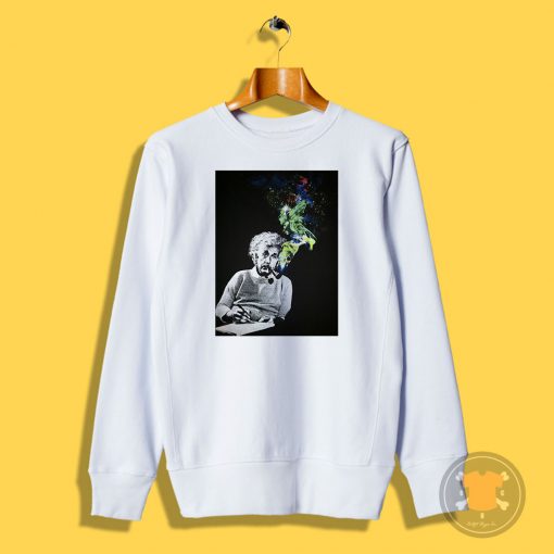 Albert Einstein Smoking Colors Sweatshirt