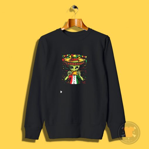 Alien Eating Taco Sweatshirt