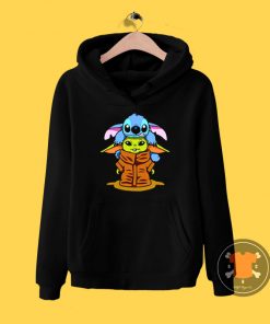 Baby Stitch And Baby Yoda Are Friends Hoodie