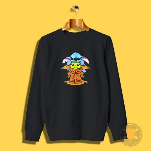 Baby Stitch And Baby Yoda Are Friends Sweatshirt