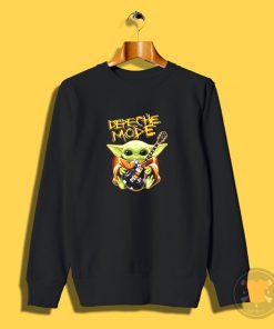 Baby Yoda Hug Depeche Mode Guitar Sweatshirt