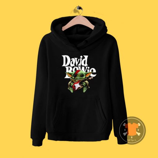 Baby Yoda Hug Guitar David Bowie Hoodie