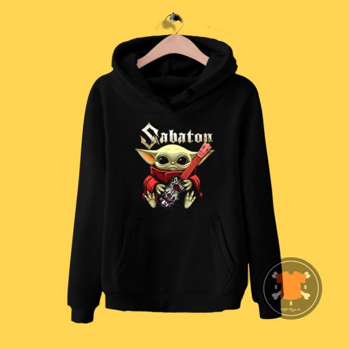 Baby Yoda Hug Guitar Sabaton Hoodie