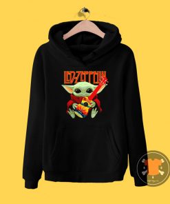 Baby Yoda Hug Ledzeppelin Guitar Hoodie