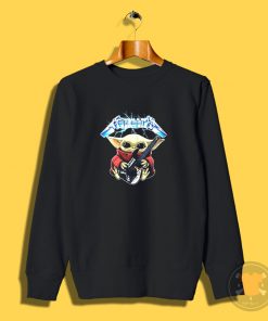 Baby Yoda Hug Metallica Guitar Sweatshirt