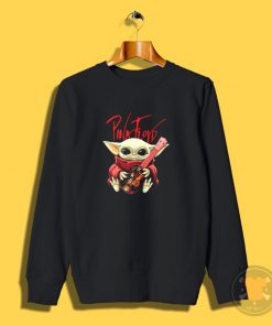 Baby Yoda Hug Pink Floyd Guitar Sweatshirt