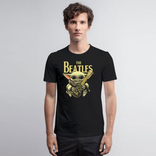 Baby Yoda Hugs The Beatles T Shirt