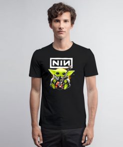 Baby Yoda hug Nine Inch Nails guitar T Shirt