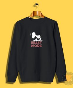 Beast Mode Gym Training Mode On Try Hard Snoopy Sweatshirt