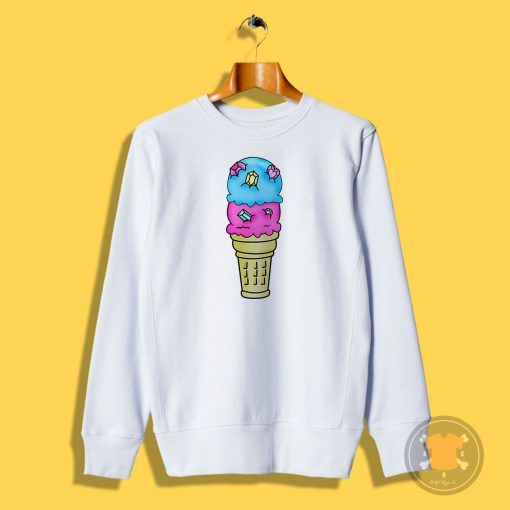 Bejeweled Ice Cream Cone Sweatshirt