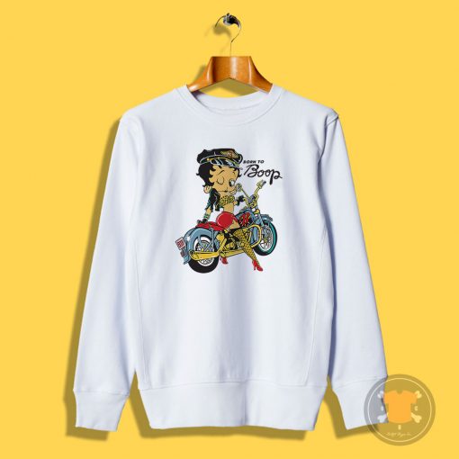 Betty Boop Biker Cartoon Sweatshirt