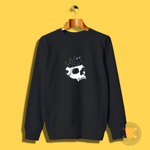 Black Cats In Skull Sweatshirt