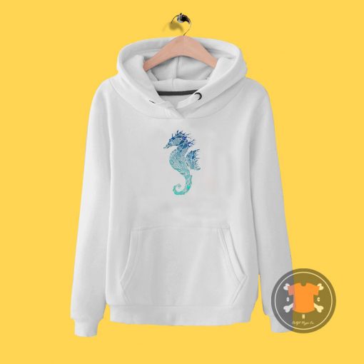 Blue Mandala Seahorse Hoodie