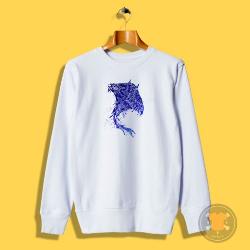 Blue Mandala Stingray Sweatshirt