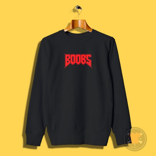 Boobs Red Sweatshirt