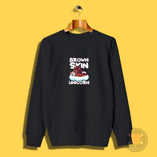 Brown Skin Girl Melanin Unicorn Sweatshirt