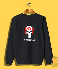 Canadian Qanon Punisher Skull Sweatshirt