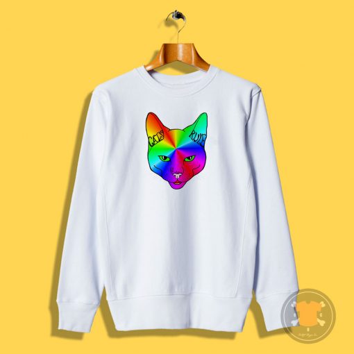 Cats Rule Rainbow Meow Sweatshirt