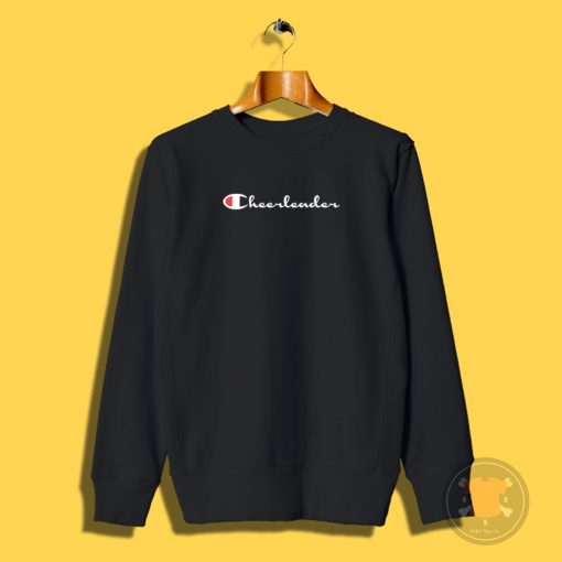 Cheerleader Champion Logo Black Sweatshirt