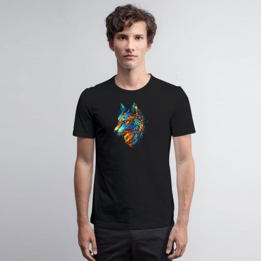 Colorful Wolf T Shirt