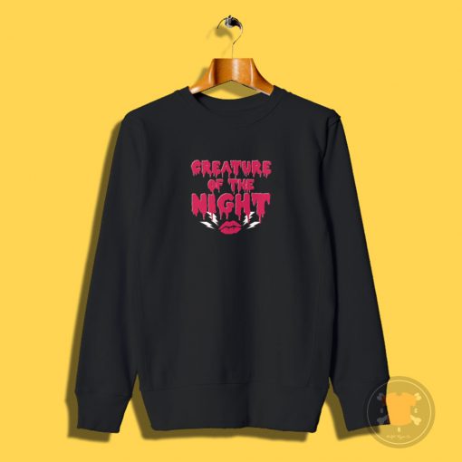 Creature of the Night Rocky Horror Slogan Sweatshirt