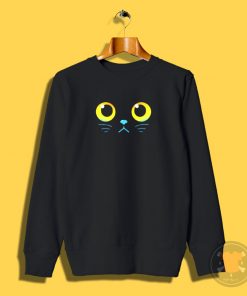 Curious Black Cat Eyes Sweatshirt