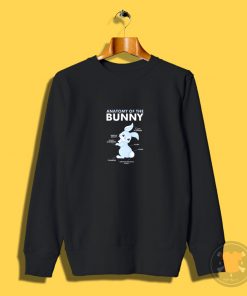 Cute Anatomy Of A Bunny Rabbit Sweatshirt