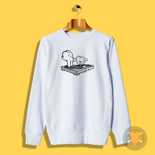 DJ Turntables Cartoon Hands Sweatshirt