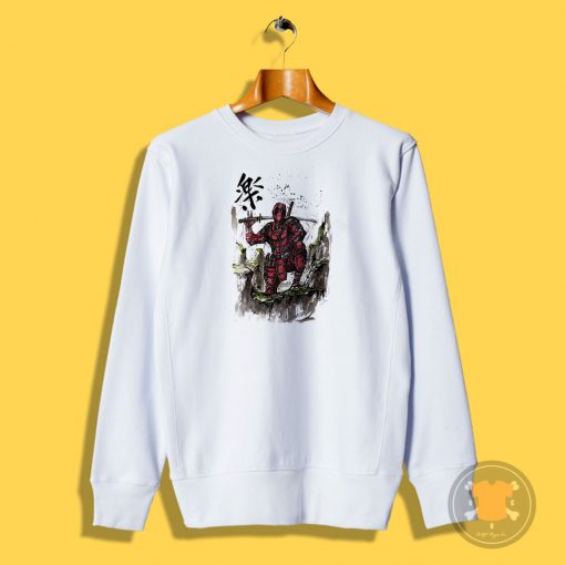 Deadpool with calligraphy Sweatshirt