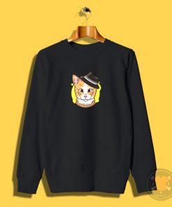 Detective Cat Brown Hat Sweatshirt