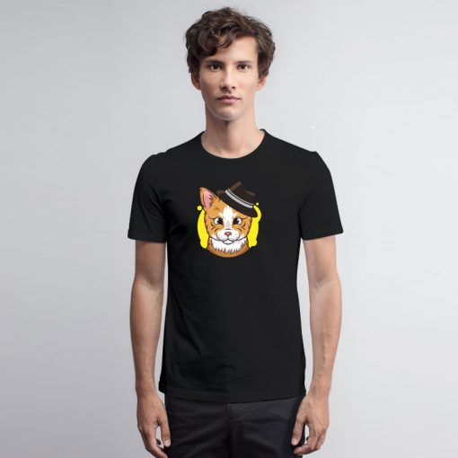 Detective Cat Brown Hat T Shirt