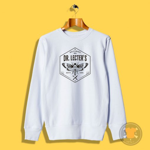 Dr. Lecters Deaths Head Moth Horror Light Sweatshirt