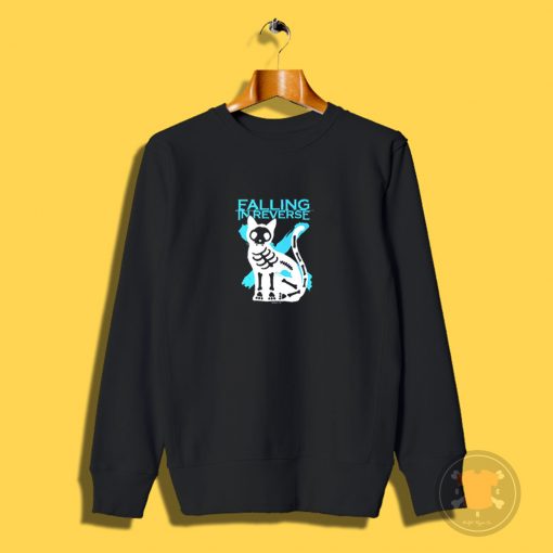 Falling In Reverse Skeleton Cat Sweatshirt