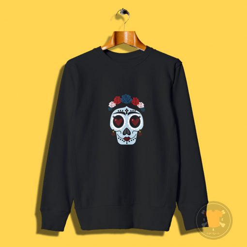 Flower Hearts Sugar Skull Sweatshirt