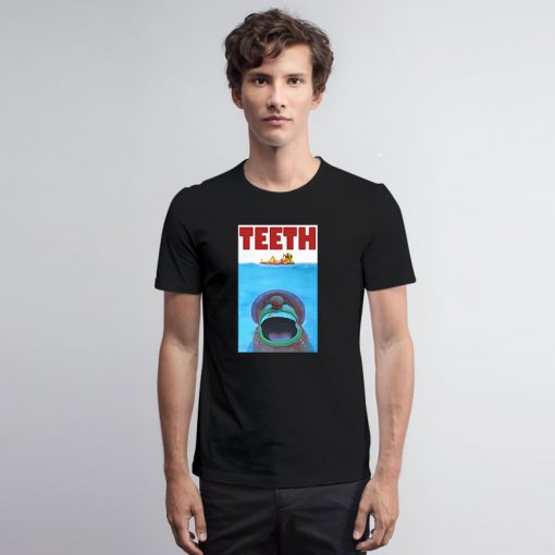 Funny Jaws Movie Teeth T Shirt