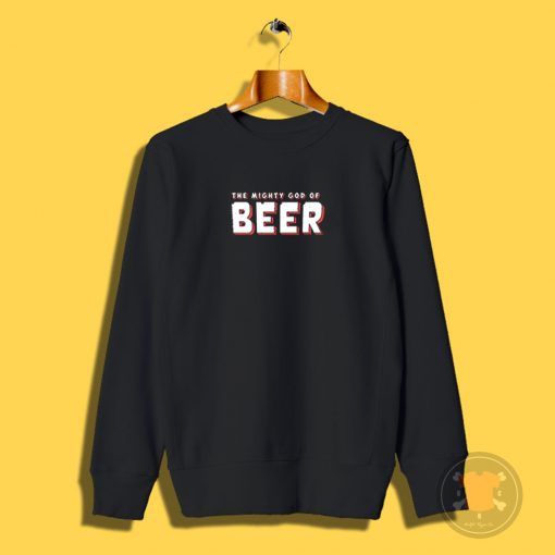 God of Beer Logo White Sweatshirt