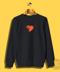 Grungy I Love China Heart Flag Sweatshirt