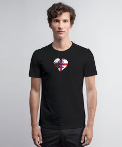 Grungy I Love England Heart Flag T Shirt