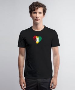 Grungy I Love Guinea Heart Flag T Shirt