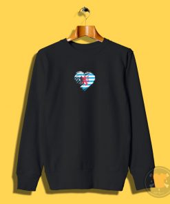 Grungy I Love Luxembourg Heart Flag Sweatshirt