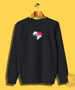 Grungy I Love Panama Heart Flag Sweatshirt