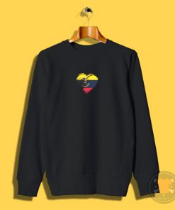 Grungy I Love Venezuela Heart Flag Sweatshirt