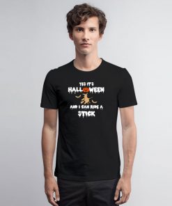 Halloween Witch and Stick T Shirt