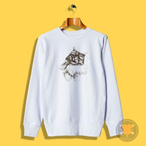 Hand Draw Cat Sweatshirt