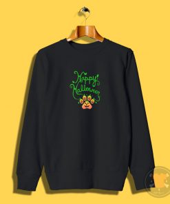 Happy Halloween Pawpkin Print Sweatshirt