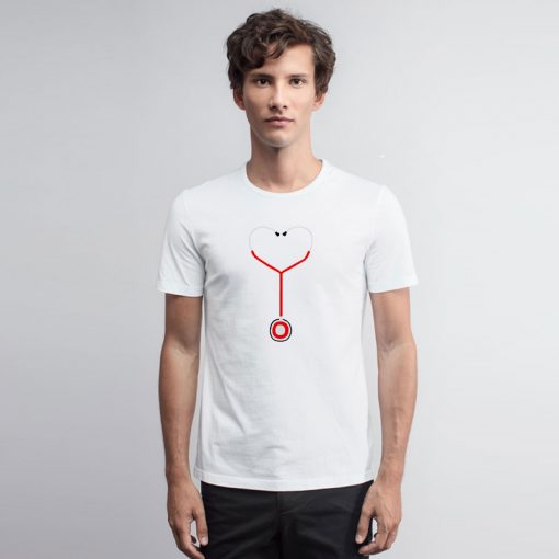 Heart Shaped Stethoscope T Shirt