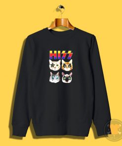 Hiss Funny Cats Kittens Rock Rockin Sweatshirt